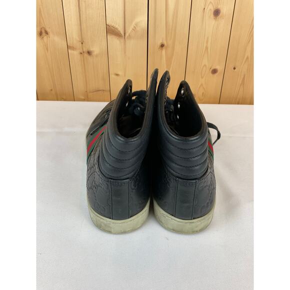 Gucci Signature Flag Hi Top Men's Shoes, Size 7 - Picture 4 of 7
